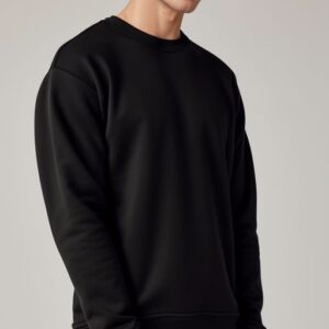 Plain Black Sweatshirt for men